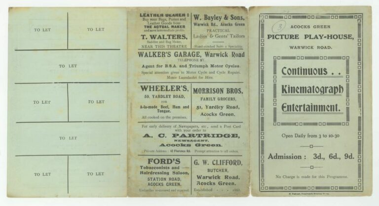 Picture Playhouse programme 01 (front)