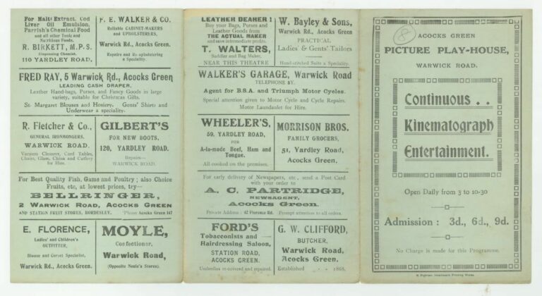 Picture Playhouse programme 02 (front)