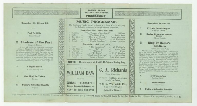 Picture Playhouse programme 02 (back)