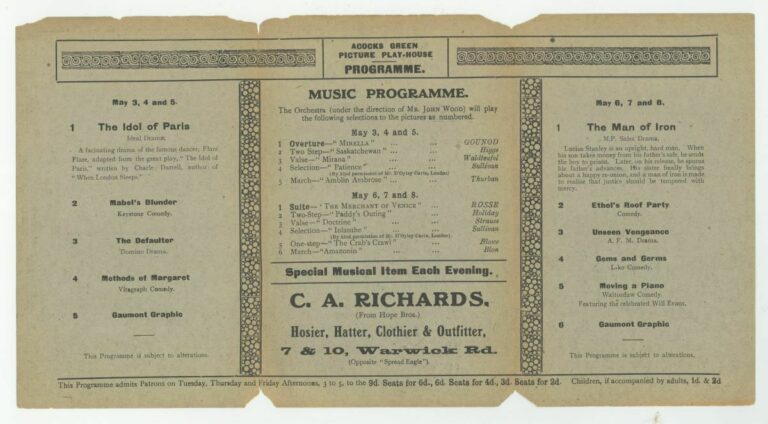 Picture Playhouse programme 05 (back)