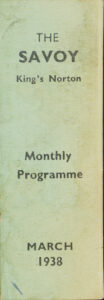 Monthly Programme of The Savoy, 1938